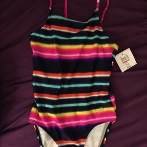 NWT!! Striped, OP brand 1-piece bathing suit